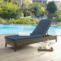 Crosley Bradenton Chaise Lounge With Navy Cushions KO70070WB-NV